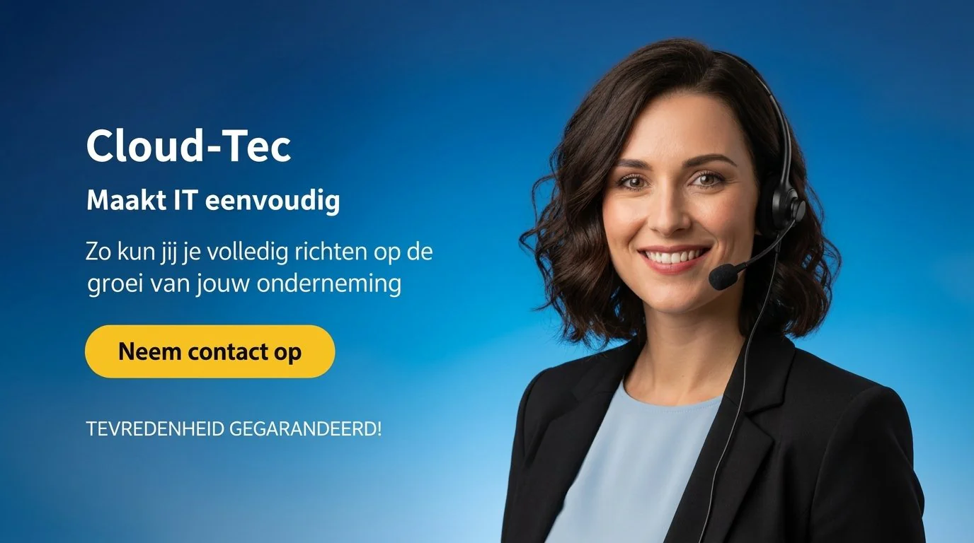 Cloud-Tec customer service representative with headset